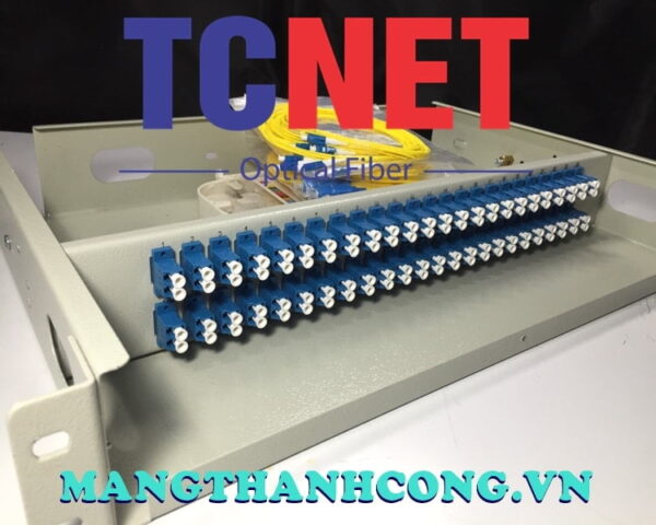 hop phoi quang odf 48fo khay co dinh gan rack 19 lcupc duplex sm 4
