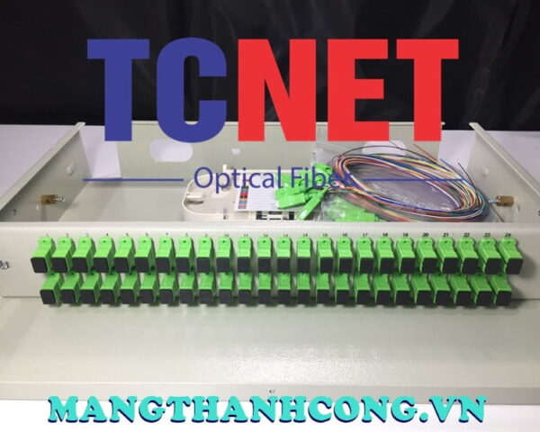 hop phoi quang odf 48fo khay co dinh gan rack 19 scapc 12 mau sm 4