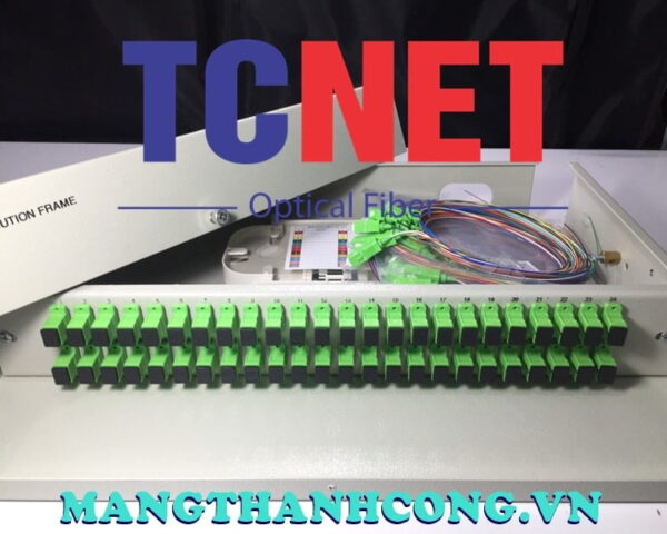 hop phoi quang odf 48fo khay co dinh gan rack 19 scapc 12 mau sm