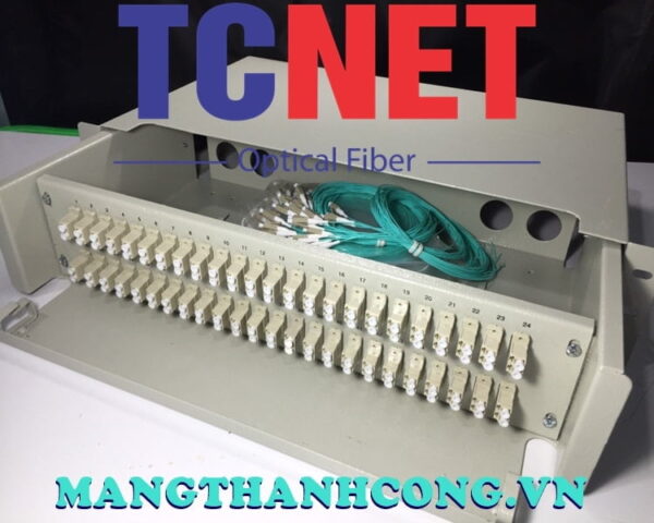 hop phoi quang odf 48fo khay truot gan rack 19 lc duplex om10