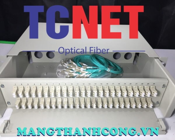 hop phoi quang odf 48fo khay truot gan rack 19 lc duplex om11