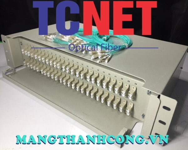 hop phoi quang odf 48fo khay truot gan rack 19 lc duplex om14