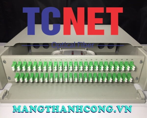 hop phoi quang odf 48fo khay truot gan rack 19 lcapc duplex sm 12