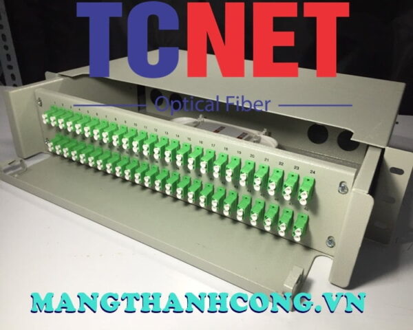 hop phoi quang odf 48fo khay truot gan rack 19 lcapc duplex sm 8
