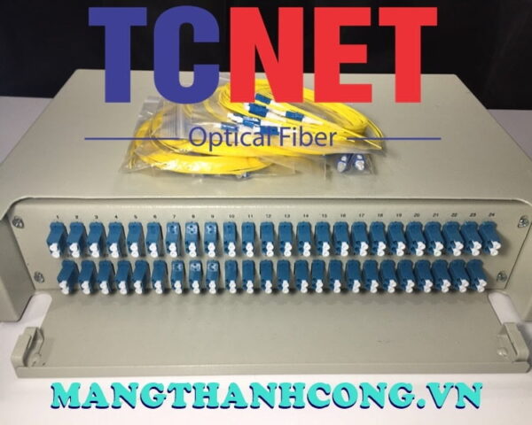 hop phoi quang odf 48fo khay truot gan rack 19 lcupc duplex sm 10