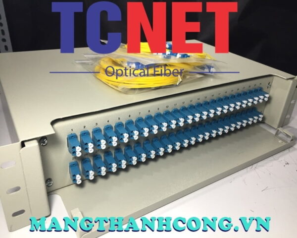 hop phoi quang odf 48fo khay truot gan rack 19 lcupc duplex sm 12
