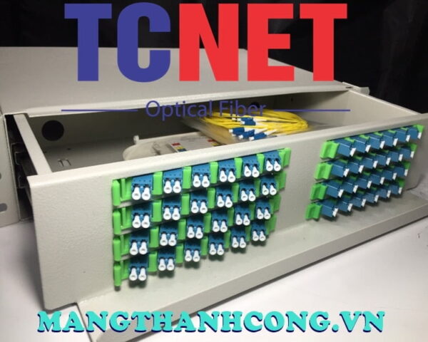 hop phoi quang odf 48fo khay truot gan rack 19 lcupc duplex sm