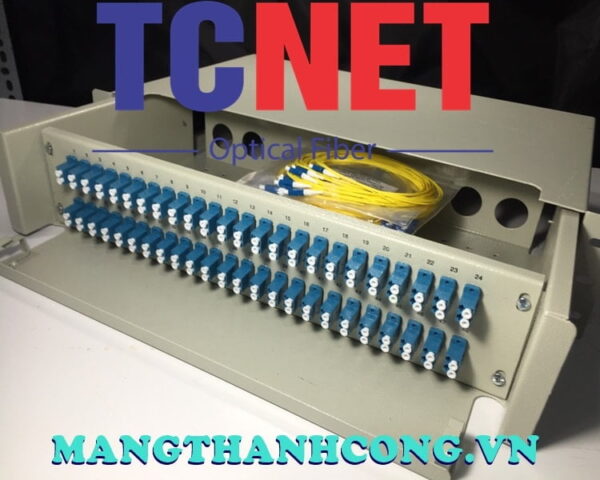 hop phoi quang odf 48fo khay truot gan rack 19 lcupc duplex sm 8