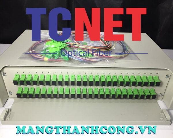 hop phoi quang odf 48fo khay truot gan rack 19 scapc 12 mau sm 10