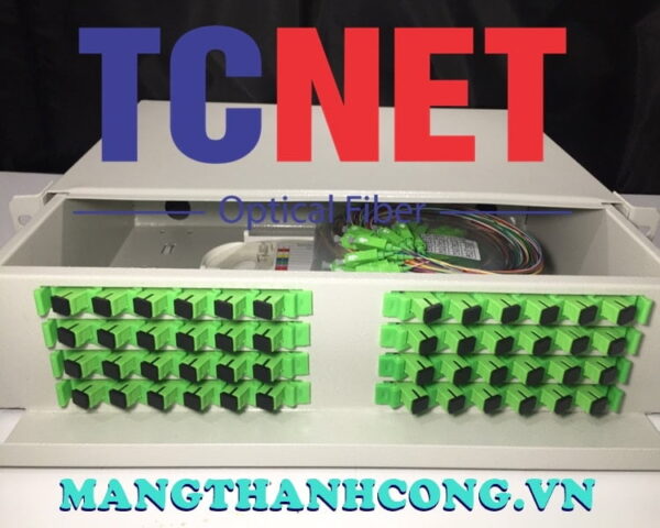 hop phoi quang odf 48fo khay truot gan rack 19 scapc 12 mau sm
