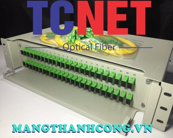 hop phoi quang odf 48fo khay truot gan rack 19 scapc sm 12