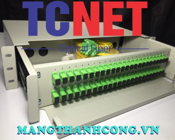 hop phoi quang odf 48fo khay truot gan rack 19 scapc sm 7