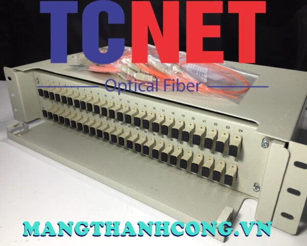 hop phoi quang odf 48fo khay truot gan rack 19 scpc mm 10
