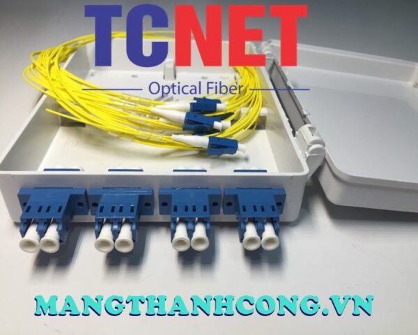 hop phoi quang odf 4fo ftth4 lcupc sm duplex trang kem 8