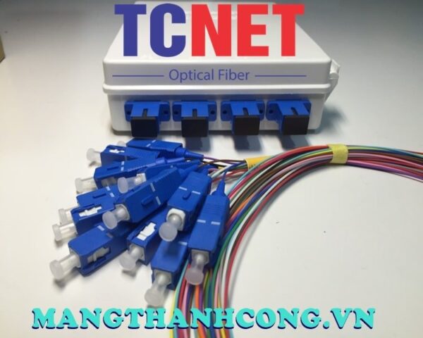 hop phoi quang odf 4fo ftth4 scupc 12 mau simplex trang kem