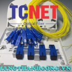 Hộp phối quang ODF 4FO FTTH4 SC/UPC Simplex Khay Giữa Trắng Kem