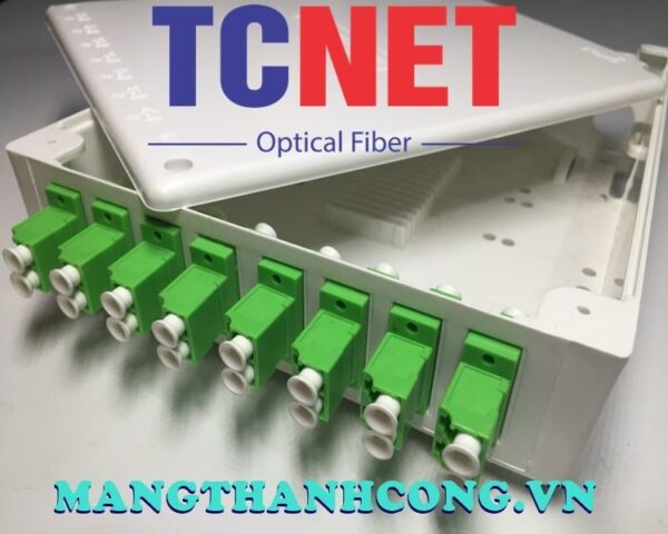 hop phoi quang odf 8fo ftth8 lcapc duplex sm trang kem