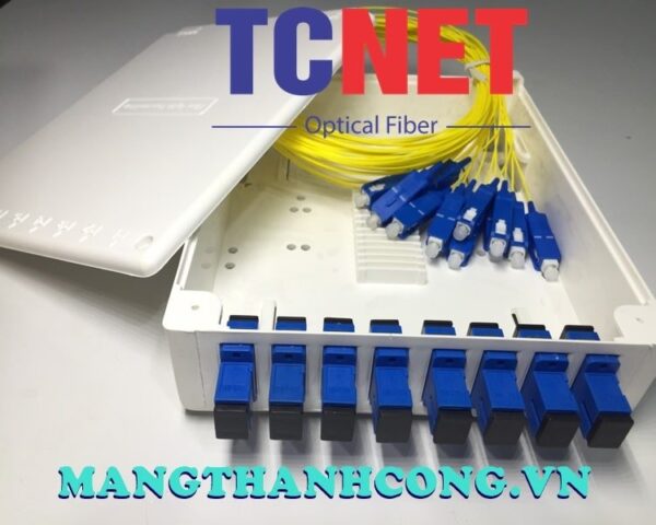hop phoi quang odf 8fo ftth8 scupc simplex trang kem 6