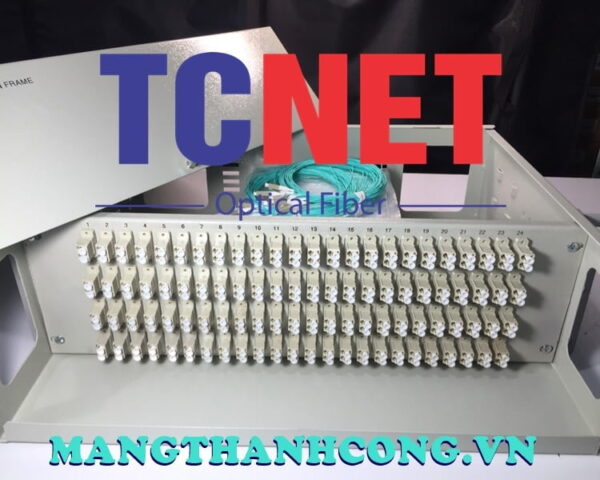 hop phoi quang odf 96fo khay co dinh gan rack 19 lc duplex om3