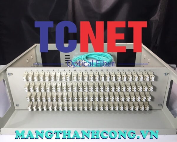 hop phoi quang odf 96fo khay co dinh gan rack 19 lc duplex om7