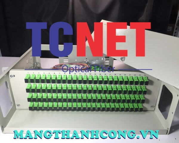 hop phoi quang odf 96fo khay co dinh gan rack 19 scapc 12 mau sm