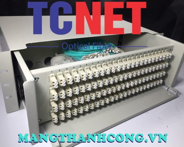 hop phoi quang odf 96fo khay truot gan rack 19 lc duplex om3