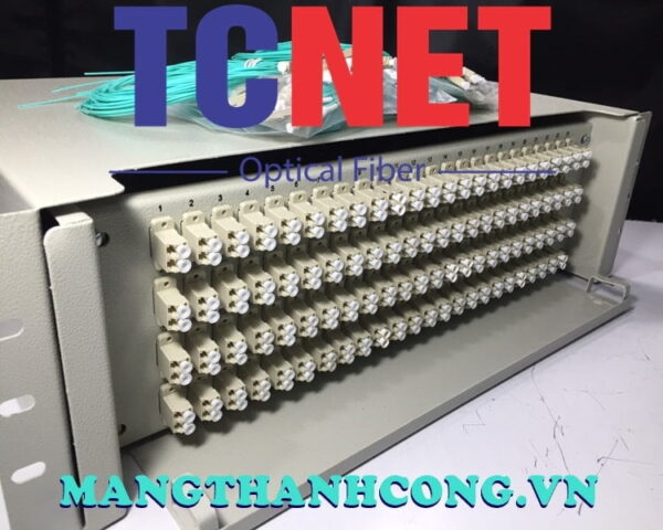 hop phoi quang odf 96fo khay truot gan rack 19 lc duplex om4