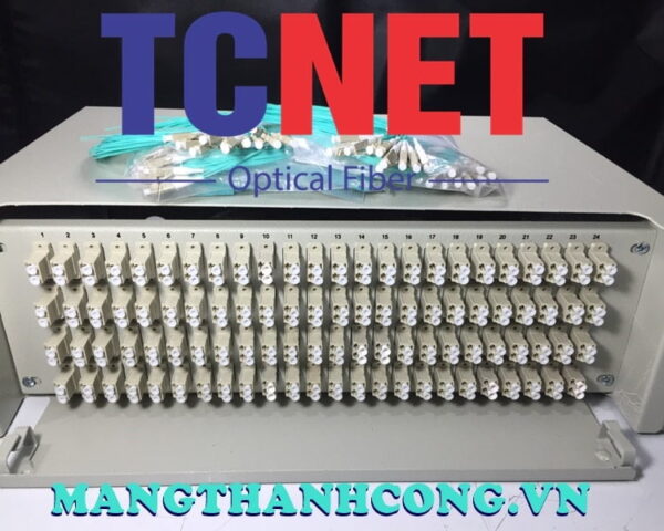 hop phoi quang odf 96fo khay truot gan rack 19 lc duplex om9