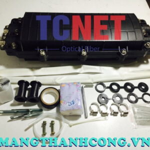 Măng xông cơ khí cáp quang nằm ngang 96FO khay sắt (2 vào/2 ra)
