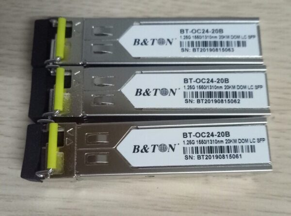 module quang sfp 1.25 gbps 1 soi quang 20km chuan b 15501310nm ddm ma bt oc24 20b 2