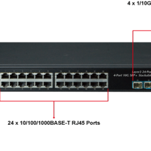 SGS-6341-24T4X - Layer 3 24 Port 10/100/1000T + 4 Port 10G SFP+ Quản lý chuyển mạch xếp chồng