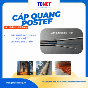 Dây thuê bao quang, đệm chặt 01 sợi đơn mode, LLDPE, G652D