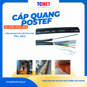 Cáp quang treo phi kim loại - TPKL 48FO