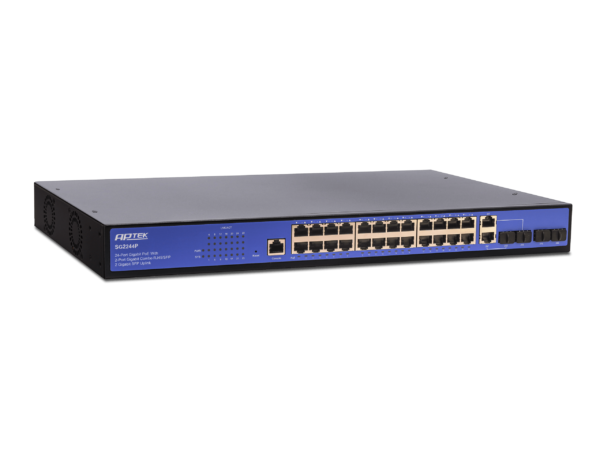 switch poe gigabit managed aptek sg2244p