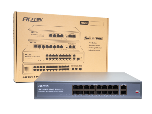 switch poe un managed aptek sf1162p