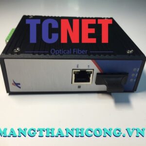 WINTOP Industrial Converter YT-RS202-1F1T | Fiber to Ethernet Converter 1×10/100Base-T(X) + 1×100Base-FX optical port (Single mode/SC/20km), DIN-rail mount, DC18~75V power supply