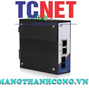WINTOP Industrial Converter YT-RS203-1F2T | Fiber to Ethernet Converter 2×10/100Base-T(X) + 1×100Base-FX optical port (Single mode/SC/20km), DIN-rail mount, DC18~75V power supply