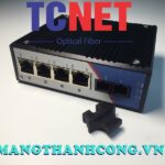 Bo chuyen doi cong nghiep wintop yt rs205 1f4t bo chuyen doi quang dien 4 cong 10100base tx 1 cong quang 100base fx single...