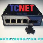 Bo chuyen doi cong nghiep wintop yt rs205 1f4t bo chuyen doi quang dien 4 cong 10100base tx 1 cong quang 100base fx single...