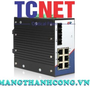 WINTOP Industrial Converter YT-RS208-2F6T | Fiber to Ethernet Converter 6×10/100Base-T(X) + 2×100Base-FX optical ports (Single mode/SC/20km), DIN-rail mount, DC18~75V power supply