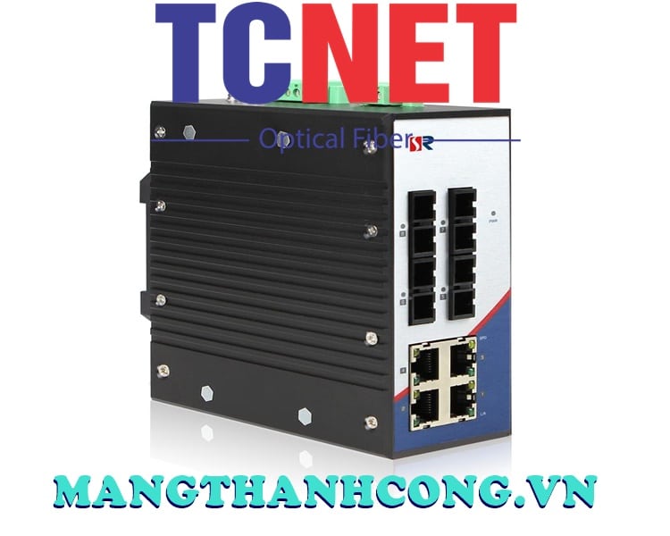 Bộ chuyển đổi công nghiệp WINTOP YT-RS208-4F4T | Bộ chuyển đổi quang điện 4 cổng 10/100Base-T(X) + 4 cổng quang 100Base-FX (Single mode/SC/20km), gắn DIN, nguồn DC18~75V 3 Bo chuyen doi cong nghiep wintop yt rs208 4f4t bo chuyen doi quang dien 4 cong 10100base tx 4 cong quang 100base fx single...