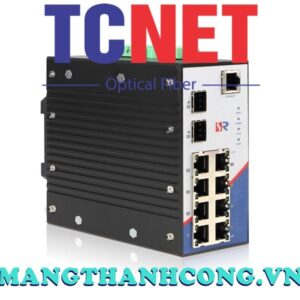 WINTOP Industrial Converter YT-RS6010-2GF8T | Fiber to Ethernet Converter 8×10/100Base-T(X) + 2×1000Base-X(SFP) optical ports, DIN-rail mount, DC18~75V power supply, managed