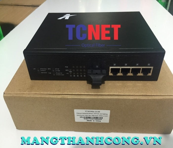 WINTOP Fiber to Ethernet Media Converter Switch YT-8110SA-14-100 10 Bo chuyen doi quang dien switch wintop yt 8110sa 14 105.jpg