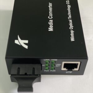 WINTOP Fiber to Ethernet Media Converter YT-8110MA-11-2 | 1-Port 10/100Mbps Fast Ethernet to 2 Fiber Media Converter