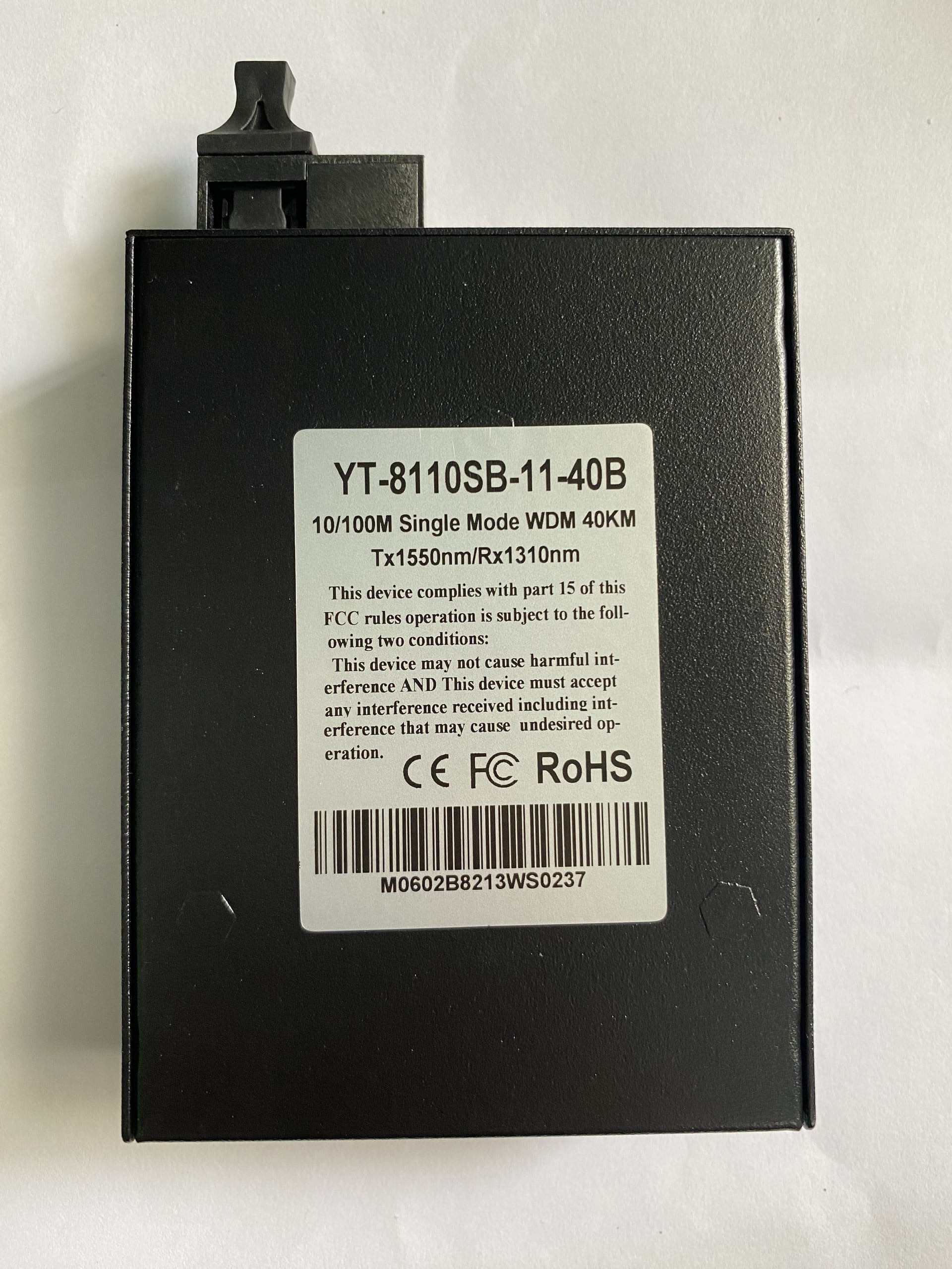 WINTOP Fiber to Ethernet Media Converter YT-8110SB-11-40B | 1-Port 10/100Mbps Fast Ethernet to 1 Single Fiber Standard B Media Converter 12 Bo chuyen doi quang dien wintop yt 8110sb 11 40b bo chuyen doi quang dien 1 cong 10100mbps fast ethernet 1 soi quang chuan...