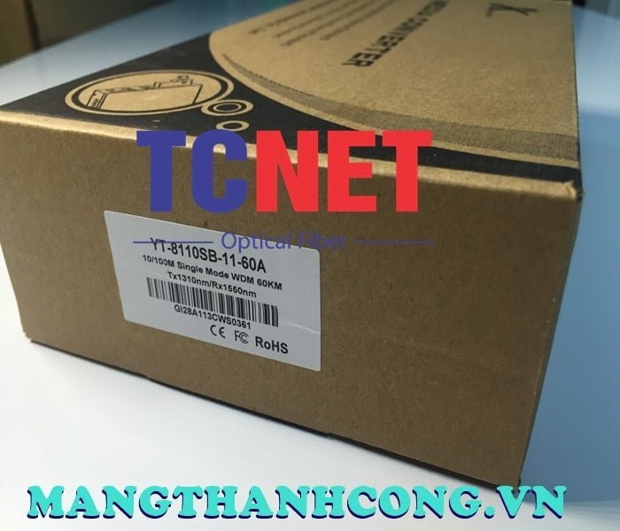 WINTOP Fiber to Ethernet Media Converter YT-8110SB-11-60A | 1-Port 10/100Mbps Fast Ethernet to 1 Single Fiber Standard A Media Converter 10 Bo chuyen doi quang dien wintop yt 8110sb 11 60a bo chuyen doi quang dien 1 cong 10100mbps fast ethernet 1 soi quang chuan...