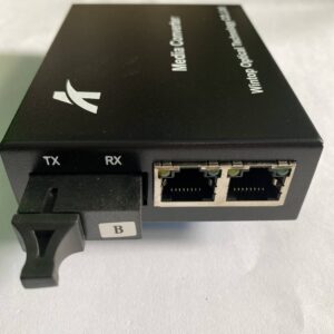 WINTOP Fiber to Ethernet Media Converter YT-8112SB-100B | 2-Port 10/100Mbps Fast Ethernet to 1 Single Fiber Standard B Media Converter