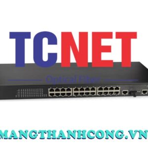 WINTOP Fiber to Ethernet Converter Switch YT-CS1026-2GF2GT24T-AF | PoE Fiber to Ethernet Converter Switch 24×10/100Base-T(X) P.S.E.ports and 2×Gigabit combo ports, SFP socket, 300Watt