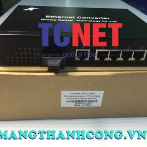 WINTOP Fiber to Ethernet Converter Switch YT-DS106-1GF5GT-AF | PoE Fiber to Ethernet Converter Switch 5×10/100/1000Base-T(X) P.S.E.ports and 1×1000Base-F(X) port, Single-mode, 20Km, SC, 65Watt