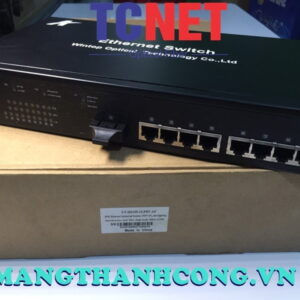 WINTOP Fiber to Ethernet Converter Switch YT-DS109-1GF8T-AF | PoE Fiber to Ethernet Converter Switch 8×10/100Base-T(X) P.S.E.port and 1×1000Base-F(X) port, Single-mode, 20Km, SC, 150Watt